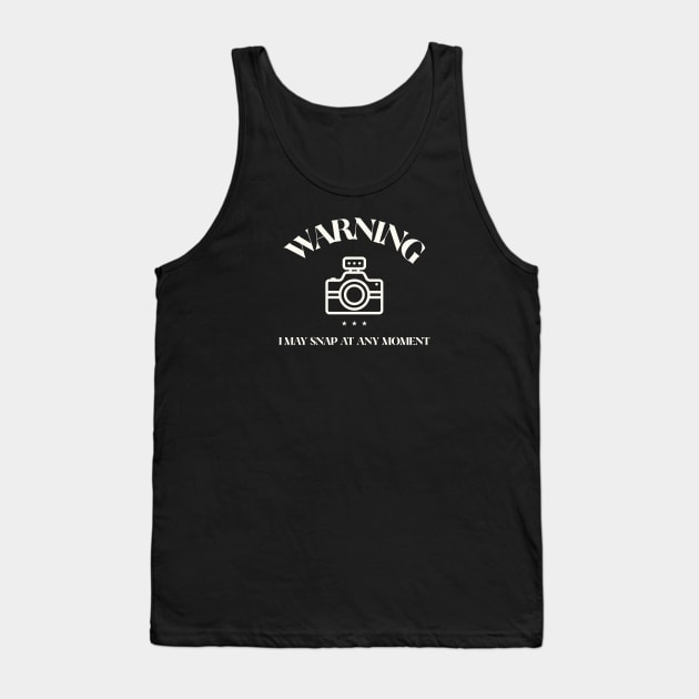 Funny Photography Design Tank Top by Boogz Apparel